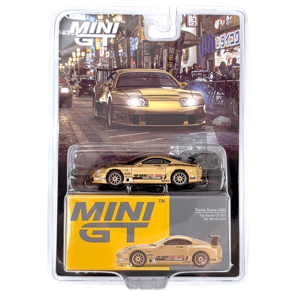 Mini GT - Toyota Supra (A80) Top Secret GT - 300 – Top Secret Gold - Top CollectiblesDiecastMini GT