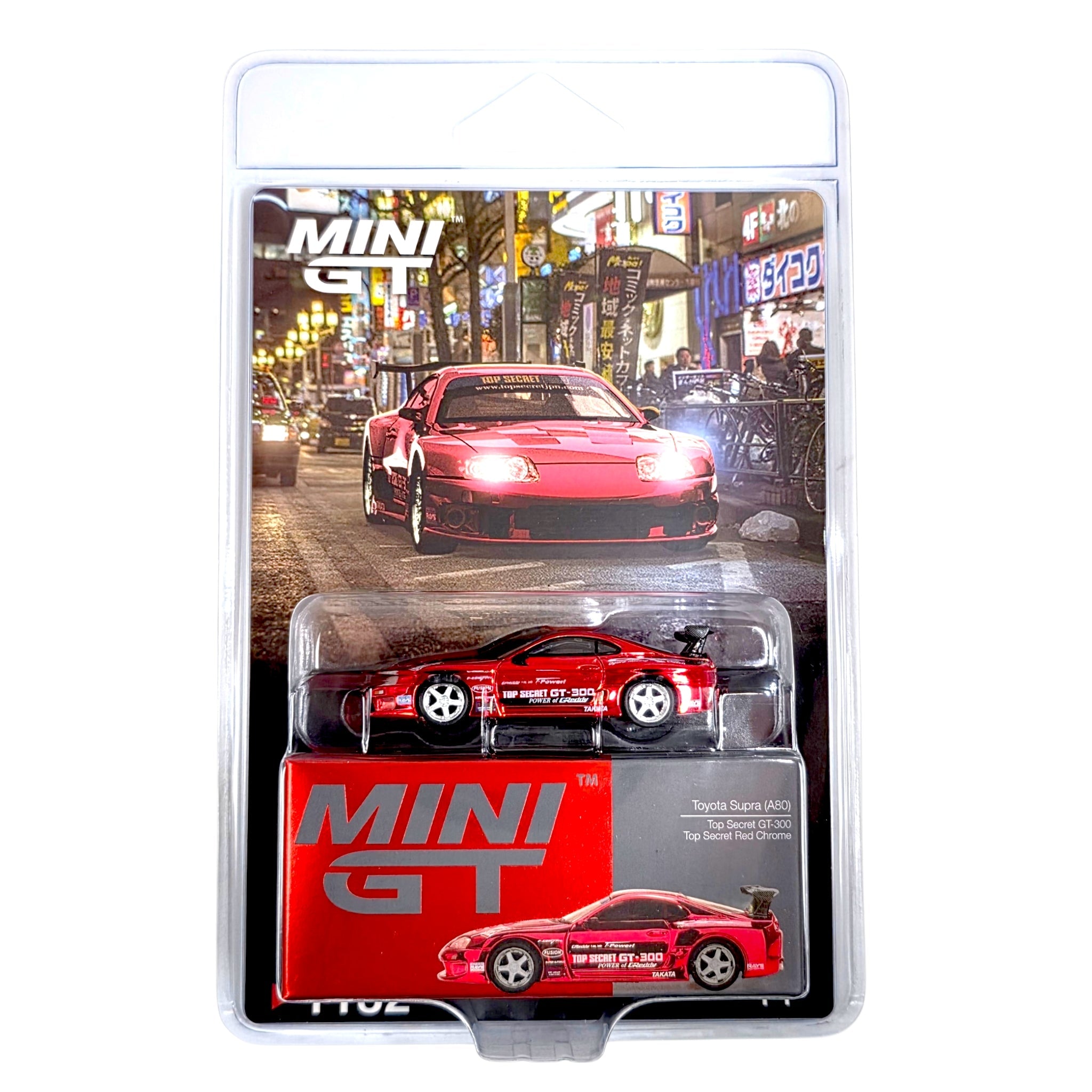 Mini GT - Toyota Supra (A80) Top Secret GT-300 Top Secret – Red