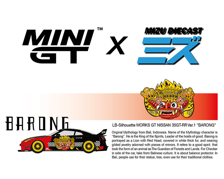 Mini GT X Mizu Diecast - LB - Silhouette Works GT Nissan 35GT - RR Ver.1 “BARONG” - Top CollectiblesDiecastMini GT