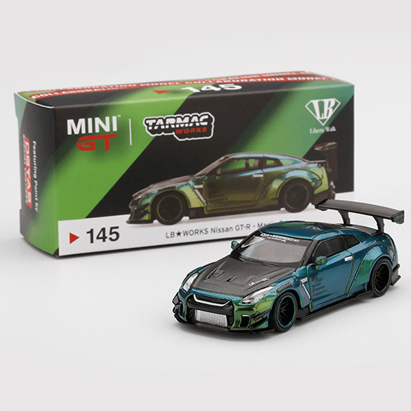 Mini GT x Tarmac Works - LB - Works Nissan GT - R - Magic Green - Top CollectiblesDiecastMini GT