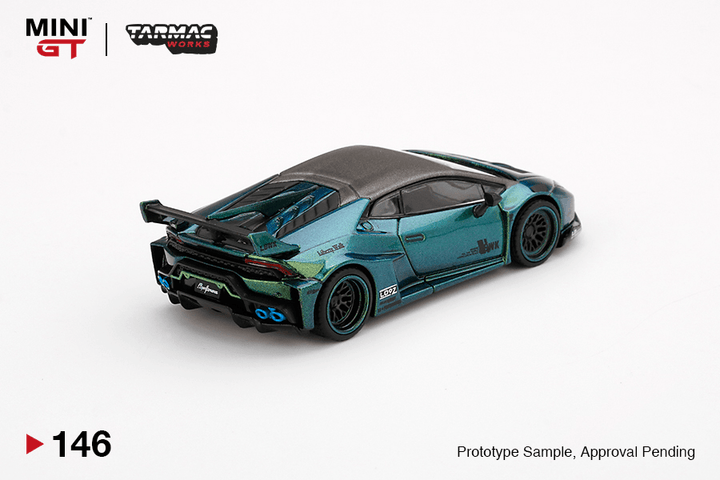 Mini GT x Tarmac Works - LB★WORKS Lamborghini Huracan GT - Magic Green - Top CollectiblesDiecastMini GT