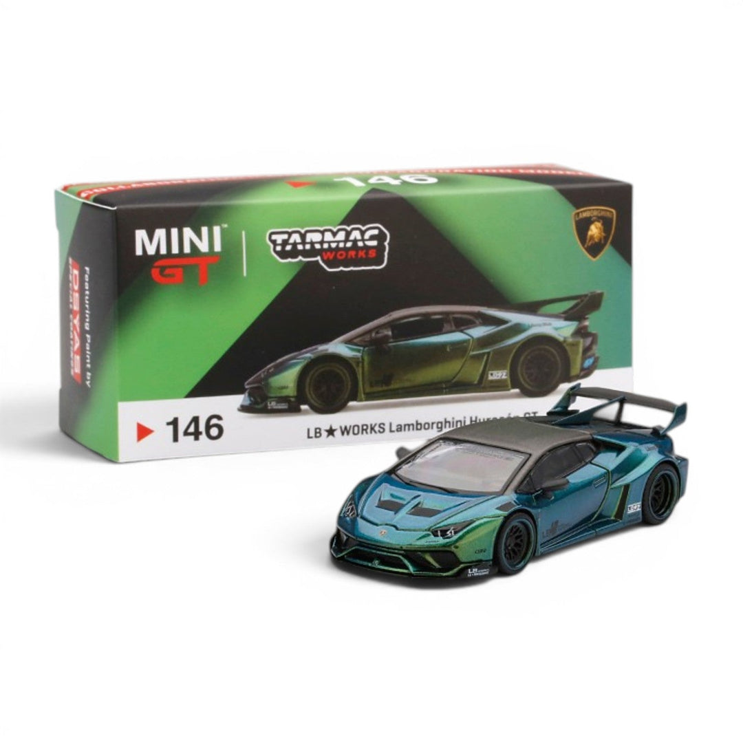 Mini GT x Tarmac Works - LB★WORKS Lamborghini Huracan GT - Magic Green - Top CollectiblesDiecastMini GT