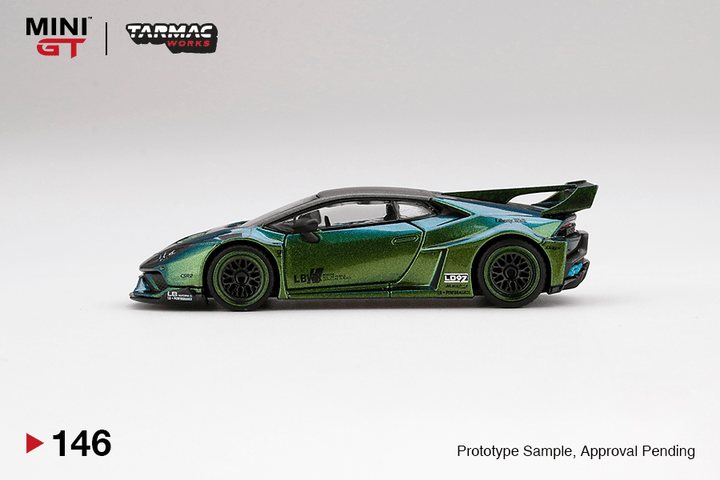 Mini GT x Tarmac Works - LB★WORKS Lamborghini Huracan GT - Magic Green - Top CollectiblesDiecastMini GT