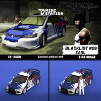 Mini Station - Blacklist #09 Lancer Evo "Need For Speed Most Wanted" w/ Figure - Top CollectiblesDiecastMini Station