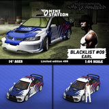 Mini Station - Blacklist #09 Lancer Evo "Need For Speed Most Wanted" w/ Figure - Top CollectiblesDiecastMini Station