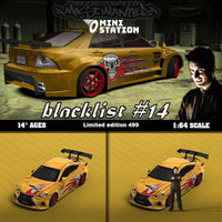 Mini Station - Blacklist #14 Lexus "Need For Speed Most Wanted" w/ Figure - Top CollectiblesDiecastMini Station