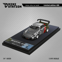 1/64 Mini Station Volkswagen T1 Van Monster + Porsche RWB