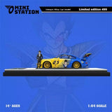 Mini Station - Porsche 911 (964) RWB "Dragon Ball Z" - Vegeta w/ Figure - Top CollectiblesDiecastMini Station