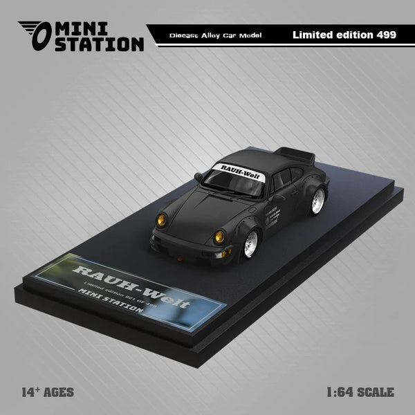 Mini Station - Porsche 911 (964) RWB - Samurai Black - Top CollectiblesDiecastMini Station