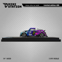 Mini Station - Volkswagen Beetle Targa "Ken Block / Pink Flower" - Top CollectiblesDiecastMini Station