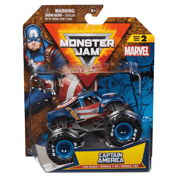Monster Jam - Captain America - 2025 Marvel Series - Top CollectiblesDiecastMonster Jam