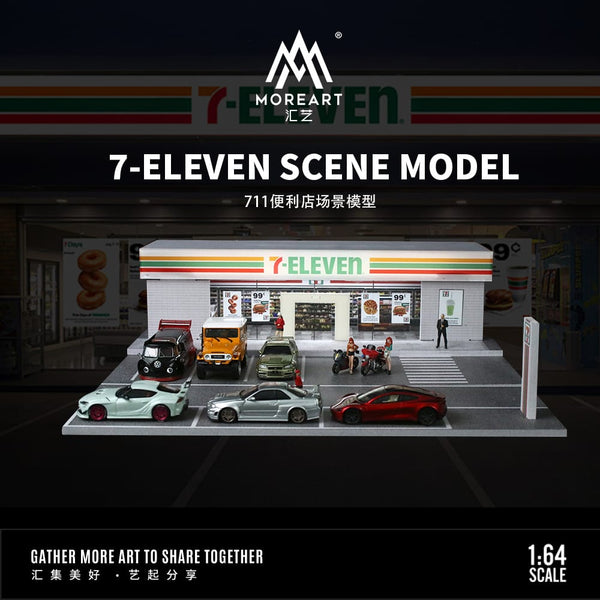 MoreArt - 7 - Eleven Scene Model w/ Led Lighting *Pre - Order* - Top CollectiblesDiecastMoreArt