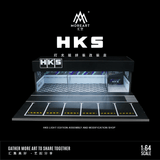 MoreArt - Assembly and Modification Shop Diorama "HKS" w/ Led Lighting - Top CollectiblesDiecastMoreArt