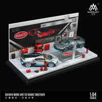 MoreArt - Automobile Repair Workshop Diorama "Bugatti" - Top CollectiblesDiecastMoreArt