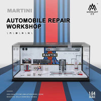 MoreArt - Automobile Repair Workshop Diorama "Martini" - Top CollectiblesDiecastMoreArt