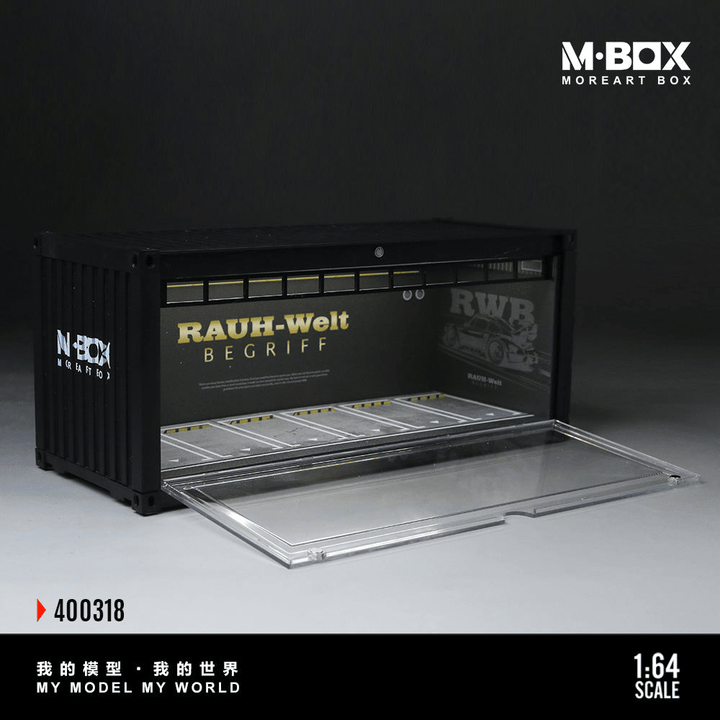 MoreArt - Container Model Storage Scene w/ Lighting - RWB - M-Box Series - Top CollectiblesDiecastMoreArt