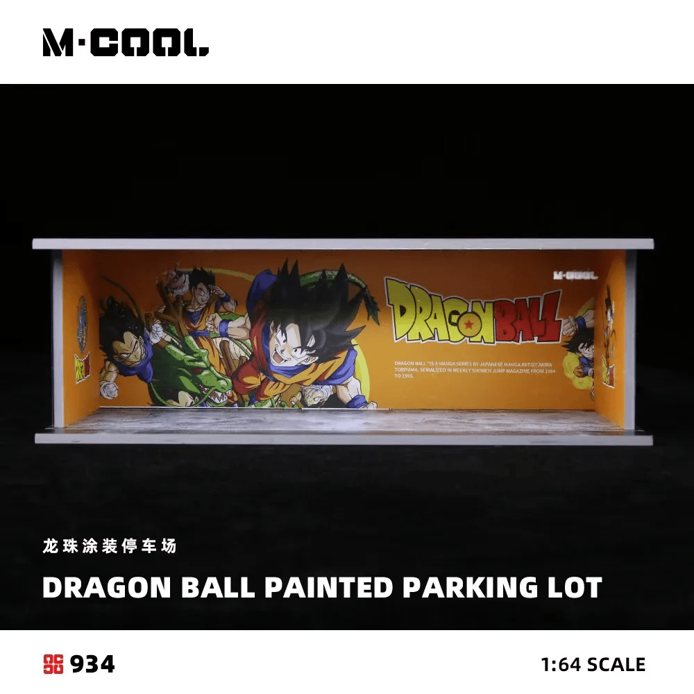 MoreArt - Dragon Ball Themed Parking Lot Scene w/ Lighting - M-Cool Series - Top CollectiblesDiecastMoreArt