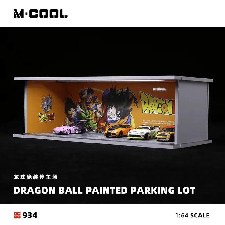 MoreArt - Dragon Ball Themed Parking Lot Scene w/ Lighting - M-Cool Series - Top CollectiblesDiecastMoreArt