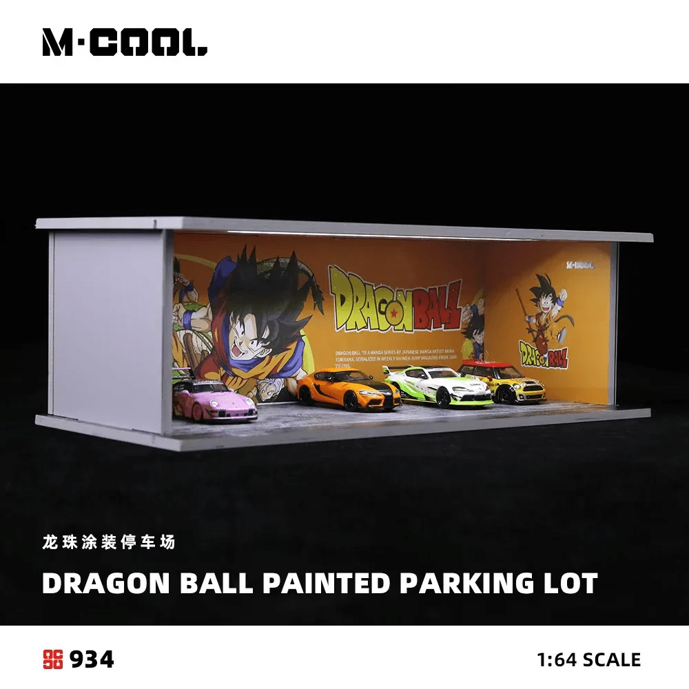 MoreArt - Dragon Ball Themed Parking Lot Scene w/ Lighting - M-Cool Series - Top CollectiblesDiecastMoreArt