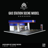 MoreArt - Gulf Gas Station Scene Model w/ Led Lighting *Pre - Order* - Top CollectiblesDiecastMoreArt