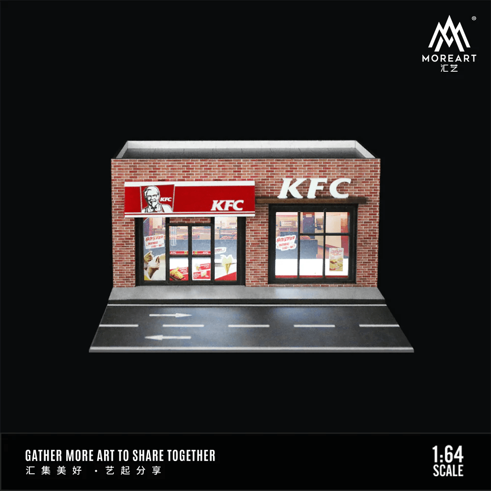 MoreArt - KFC Catering Store Diorama w/ Led Lighting - Top CollectiblesDiecastMoreArt
