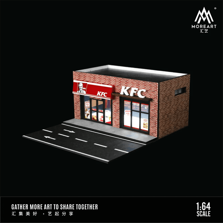 MoreArt - KFC Catering Store Diorama w/ Led Lighting - Top CollectiblesDiecastMoreArt