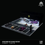 MoreArt - Lamborghini Car Showroom Diorama w/ Led Lighting - Top CollectiblesDiecastMoreArt