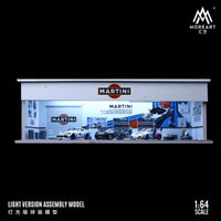 MoreArt - Maintenance Workshop Scene Diorama w/ Led Lighting "Martini" - Top CollectiblesDiecastMoreArt