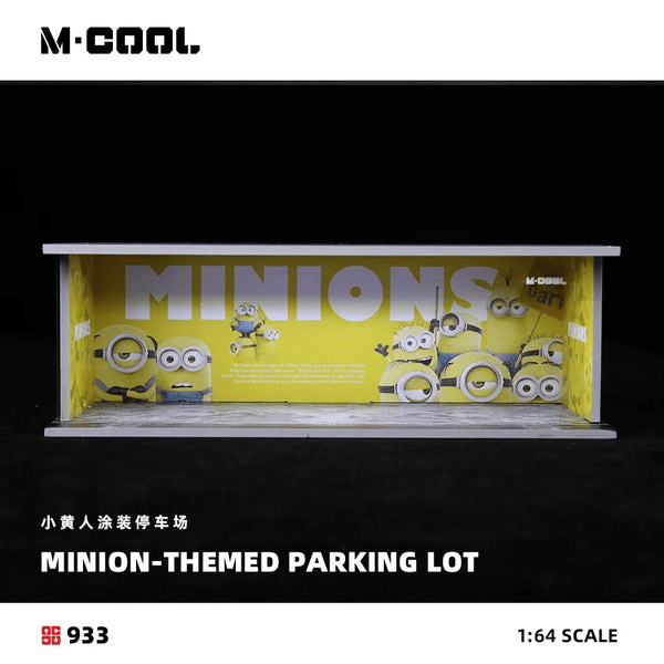 MoreArt - Minions Themed Parking Lot Scene w/ Lighting - M-Cool Series - Top CollectiblesDiecastMoreArt