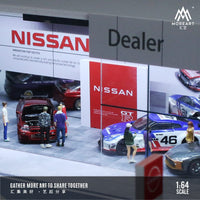 MoreArt - Nissan Car Showroom Diorama w/ Led Lighting - Top CollectiblesDiecastMoreArt