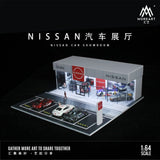 MoreArt - Nissan Car Showroom Diorama w/ Led Lighting - Top CollectiblesDiecastMoreArt