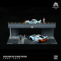 MoreArt - Overpass Scene Model w/ Led Lighting *Pre - Order* - Top CollectiblesDiecastMoreArt