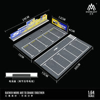 MoreArt - Spoon Parking Lot Scene Diorama w/ Led Lighting *Pre - Order* - Top CollectiblesDiecastMoreArt