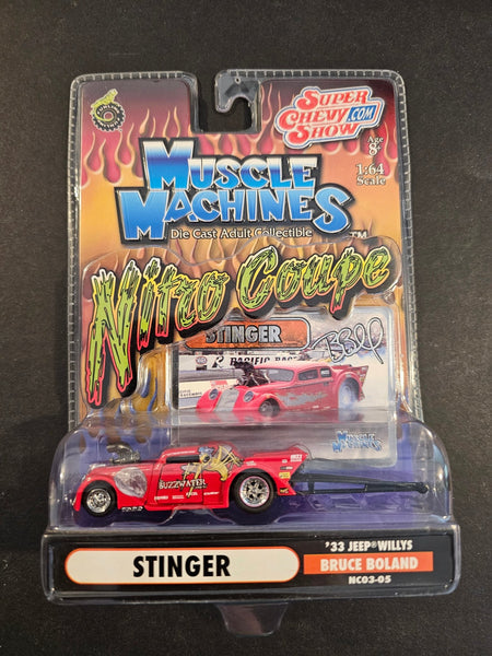 Muscle Machines - '33 Jeep Willys "Stinger" - 2003 Nitro Coupe Series - Top CollectiblesDiecastMuscle Machines