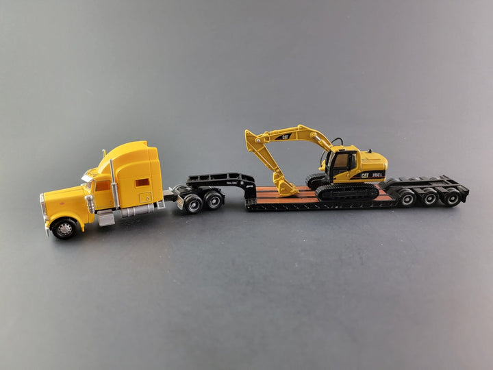 Norscot - Peterbilt 389 W/ Trail King Trailer &amp; Caterpillar 315C L - *1:87 Scale* - Top CollectiblesDiecastNorscot