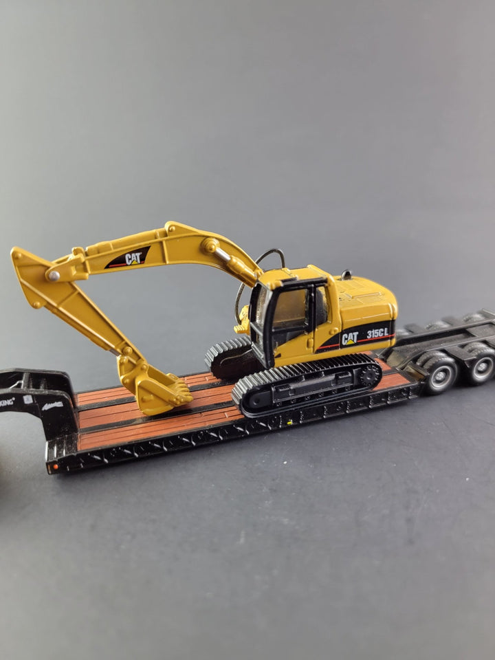Norscot - Peterbilt 389 W/ Trail King Trailer &amp; Caterpillar 315C L - *1:87 Scale* - Top CollectiblesDiecastNorscot