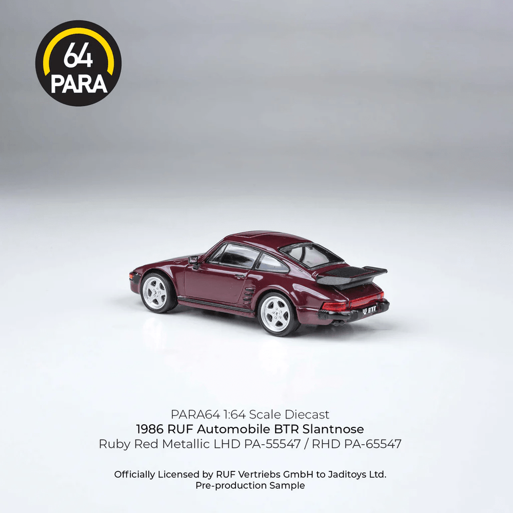 Para64 - 1986 RUF BTR Slantnose - Ruby Red Metallic - Top CollectiblesDiecastPara64