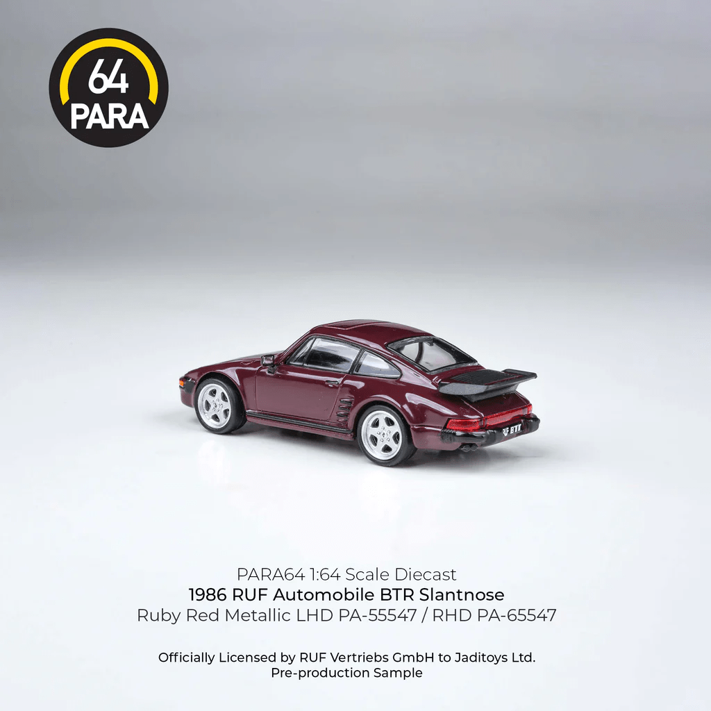 Para64 - 1986 RUF BTR Slantnose - Ruby Red Metallic - Top CollectiblesDiecastPara64
