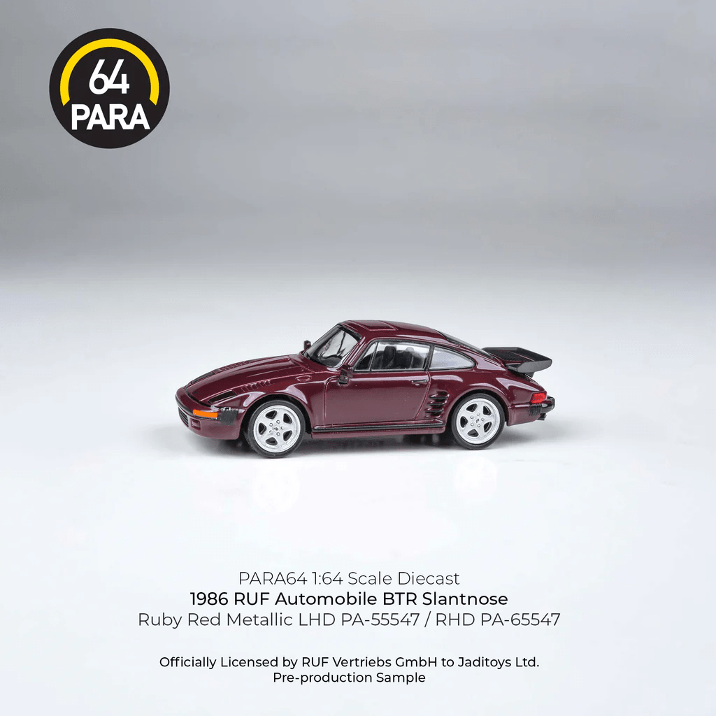 Para64 - 1986 RUF BTR Slantnose - Ruby Red Metallic - Top CollectiblesDiecastPara64