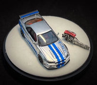 PGM - Nissan Skyline GT - R R34 Z - Tune "Fast & Furious" w/ Engine (Luxury Base) - Top CollectiblesDiecastPGM