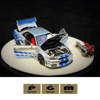 PGM - Nissan Skyline GT - R R34 Z - Tune "Fast & Furious" w/ Engine (Luxury Base) - Top CollectiblesDiecastPGM