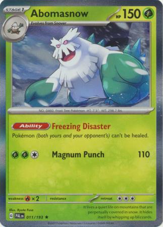 Pokemon - Abomasnow - 011/193 - Holo Rare - Scarlet &amp; Violet: Paldea Evolved Series - Top CollectiblesCollectible CardsPokémon