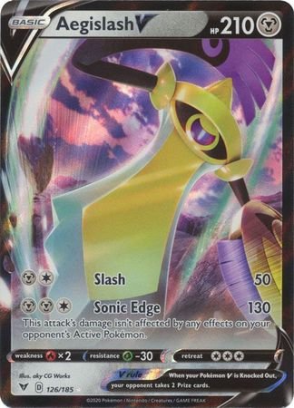 Pokemon - Aegislash V - 126/185 - Ultra Rare - Sword & Shield: Vivid Voltage Series - Top CollectiblesCollectible CardsPokémon