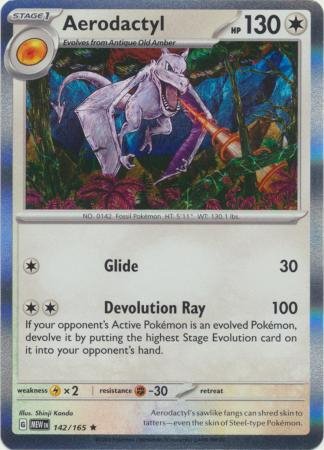 Pokemon - Aerodactyl - 142/165 - Holo Rare - Scarlet &amp; Violet: 151 Series - Top CollectiblesCollectible CardsPokémon