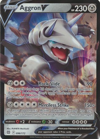 Pokemon - Aggron V - 096/172 - Ultra Rare - Sword &amp; Shield: Brilliant Stars Series - Top CollectiblesCollectible CardsPokémon