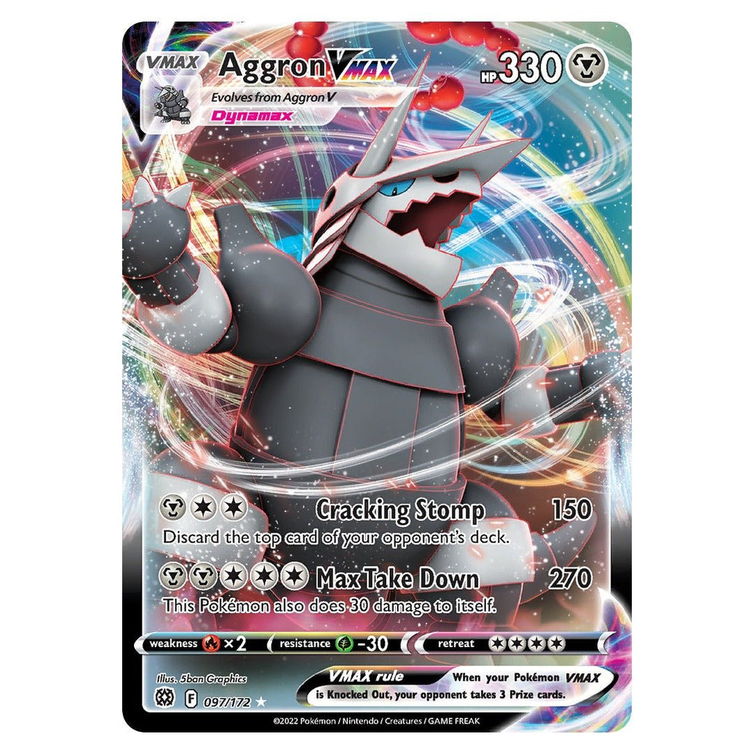 Pokemon - Aggron VMAX - 97 - Rare Holo VMAX - Brilliant Stars - Top CollectiblesPokémon SinglePokémon