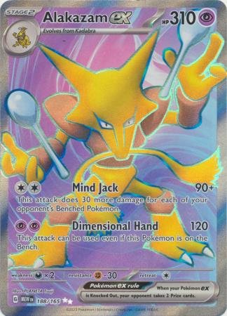 Pokemon - Alakazam ex - 188/165 - Full Art Secret Rare - Scarlet & Violet: 151 Series - Top CollectiblesCollectible CardsPokémon