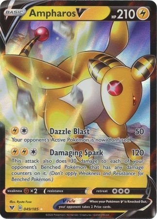 Pokemon - Ampharos V - 049/185 - Ultra Rare - Sword & Shield: Vivid Voltage Series - Top CollectiblesCollectible CardsPokémon