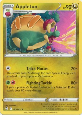 Pokemon - Appletun - 121/203 - Rare - Sword &amp; Shield: Evolving Skies Series - Top CollectiblesCollectible CardsPokémon