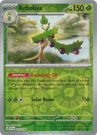 Pokemon - Arboliva - 023/198 - Holo Rare Reverse Holo - Scarlet &amp; Violet (Base Set) Series - Top CollectiblesCollectible CardsPokémon